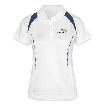 Onkel - Onkel werden - Frauen Polo atmungsaktiv - Weiß/Navy - Vorne