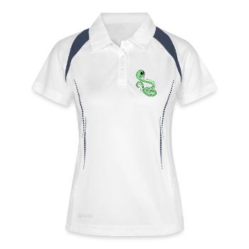 Schlange - Frauen Polo atmungsaktiv - Weiß/Navy - Vorne