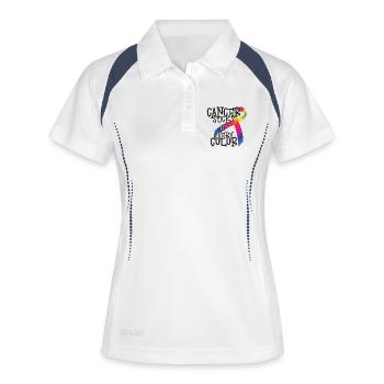 Cancer Awareness All Cancer Sucks In Every Color - Women's Polo breathable - white/navy - Front