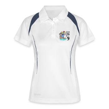9. Geburtstag Kinder 9 Jahre Geschenk - Frauen Polo atmungsaktiv - Weiß/Navy - Vorne