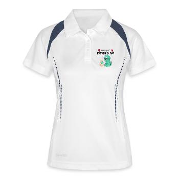 Fête des Pères - Premier cadeau de la fête des Pères - Polo respirant Femme - blanc/marine - Devant
