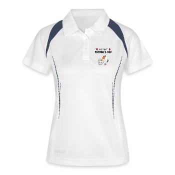 Father's Day Gift - Our First Father's Day - Women's Polo breathable - white/navy - Front