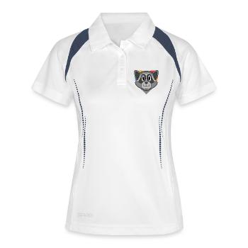 ANIMAL LGBT Raton laveur Rainbow Heart - Polo respirant Femme - blanc/marine - Devant