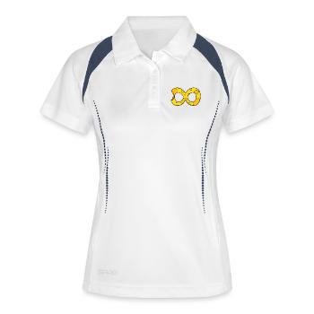 Käse Unendlich - Frauen Polo atmungsaktiv - Weiß/Navy - Vorne