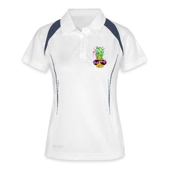 Pineapple cool colorful tangy - Women's Polo breathable - white/navy - Front