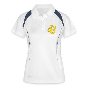 Symbole Double Mars - Polo respirant Femme - blanc/marine - Devant