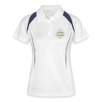 Eine Legende wurde im September 2002 geboren - Frauen Polo atmungsaktiv - Weiß/Navy - Vorne
