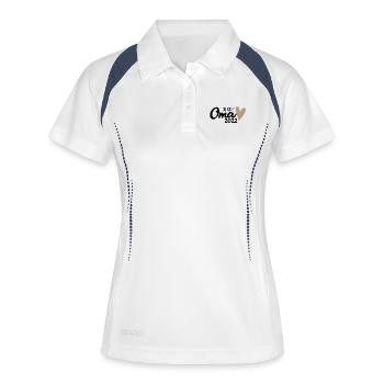 Oma 2022 - Werdende Oma 2022 - Frauen Polo atmungsaktiv - Weiß/Navy - Vorne