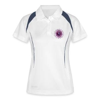 Fliegen Sie mit einem Fantasievogel - Frauen Polo atmungsaktiv - Weiß/Navy - Vorne