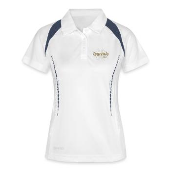 Des légendes sont nées en 2002 Anniversaire Rétro - Polo respirant Femme - blanc/marine - Devant