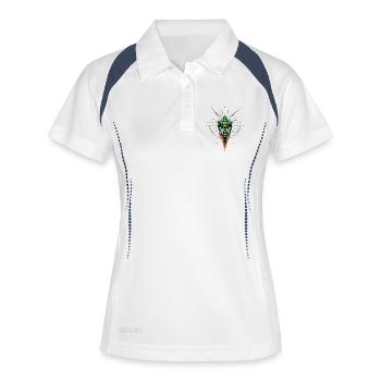 Fantasie Katze - Frauen Polo atmungsaktiv - Weiß/Navy - Vorne