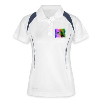 Art Oilpainting Colorful Eye - Women's Polo breathable - white/navy - Front