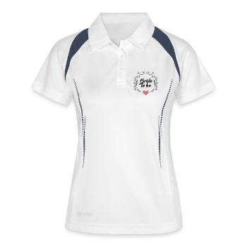 Bride Hen Party - Bride JGA - Polo respirant Femme - blanc/marine - Devant