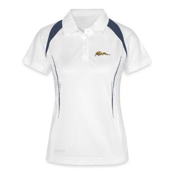 Lézard - Polo respirant Femme - blanc/marine - Devant