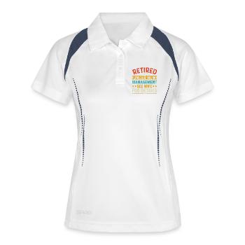 Gestion des retraites pour les nouveaux départs - Polo respirant Femme - blanc/marine - Devant