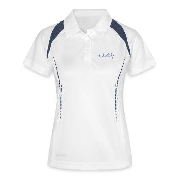 Swimmer's heartbeat - Women's Polo breathable - white/navy - Front