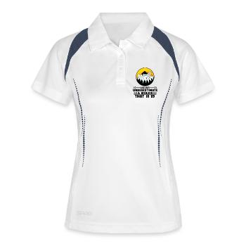 25e anniversaire Mountains Mountain Summit - 25 ans - Polo respirant Femme - blanc/marine - Devant