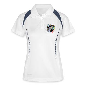 Astronaute dans l’espace - Polo respirant Femme - blanc/marine - Devant