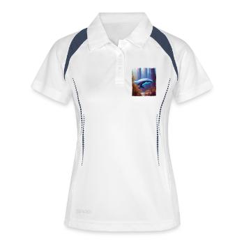 Whale in the Forest Surrealism - Women's Polo breathable - white/navy - Front