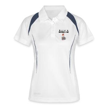 Fête des Mères - Premier cadeau de la fête des Mères - Polo respirant Femme - blanc/marine - Devant