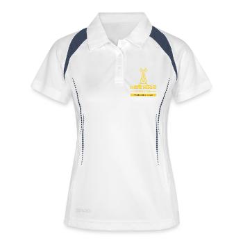 Ham Radio Operator Cute Amateur Administrator - Frauen Polo atmungsaktiv - Weiß/Navy - Vorne