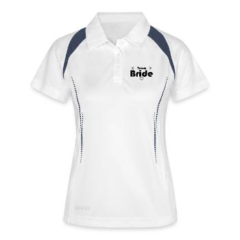Épouse de l’équipe - Polo respirant Femme - blanc/marine - Devant