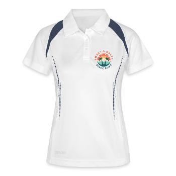 Sweet and Salty Since 2023 - Frauen Polo atmungsaktiv - Weiß/Navy - Vorne