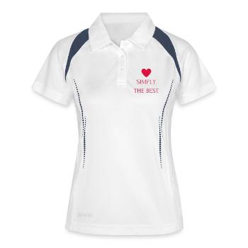 Simply the Best - Women's Polo breathable - white/navy - Front