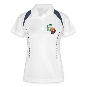 6. Geburtstag Motiv Roter Panda - sechs Jahre alt - Frauen Polo atmungsaktiv - Weiß/Navy - Vorne