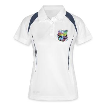 Argent & Gloire 90's - Polo respirant Femme - blanc/marine - Devant