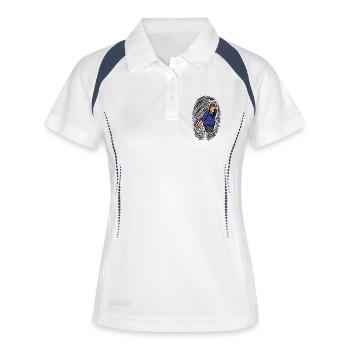 DNA Boule Fingerprint Bouler Boule Boules - Polo respirant Femme - blanc/marine - Devant