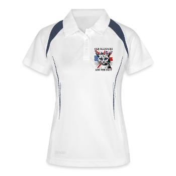 cat alliance friend - Women's Polo breathable - white/navy - Front