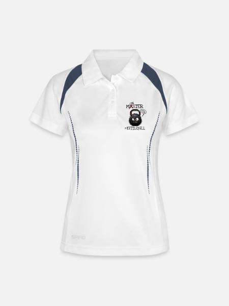 Master of kettlebell vs monster of kettlebell? - Women's Polo breathable - white/navy