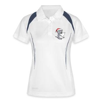Cat Cute Korat Cat Tired Christmas - Women's Polo breathable - white/navy - Front