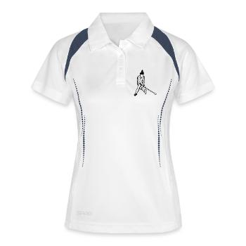 Field Hockey Player - Women's Polo breathable - white/navy - Front