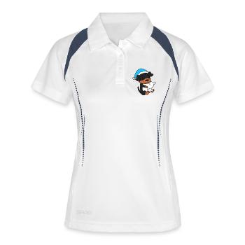 Rottweiler Sleeping Fatigue Dog - Women's Polo breathable - white/navy - Front