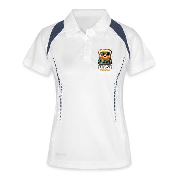 Toast Hawaii with sunglasses and Hawaiian shirt - Women's Polo breathable - white/navy - Front