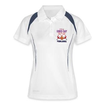 It's a Good Day to Play Pickleball - Women's Polo breathable - white/navy - Front