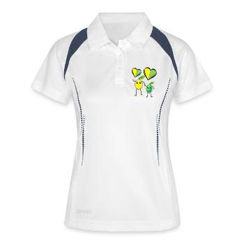 Lemon Lime Heart Love Fruit Fruits Vitamins C - Women's Polo breathable - white/navy - Front