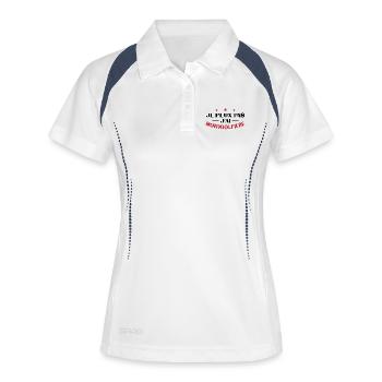 Ich kann keinen Heißluftballon haben - Frauen Polo atmungsaktiv - Weiß/Navy - Vorne
