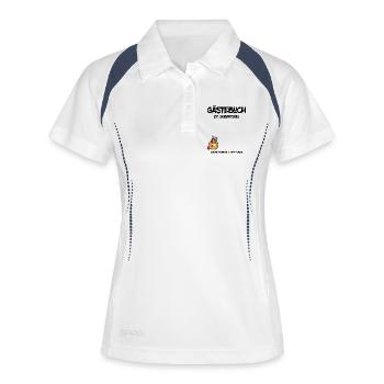 27. Geburtstag | Gästebuch Design - Frauen Polo atmungsaktiv - Weiß/Navy - Vorne