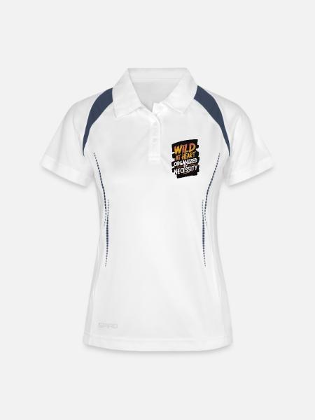 Funny Geek Quote Wild Heart - Women's Polo breathable - white/navy