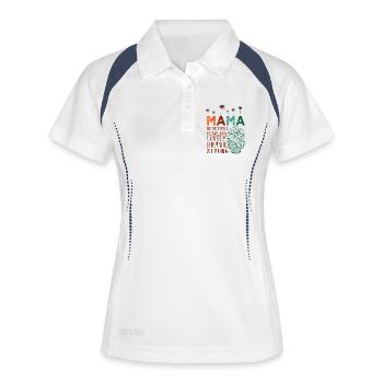 Mama - Beautiful, Fearless, Lovely, Brave, Strong - Women's Polo breathable - white/navy - Front