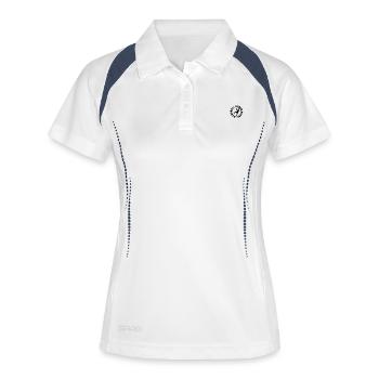 Handball Player Handball Ball - Women's Polo breathable - white/navy - Front