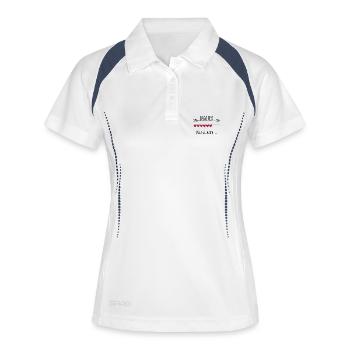 Master Ausbildung Personalisierter Beruf Mädchen - Frauen Polo atmungsaktiv - Weiß/Navy - Vorne