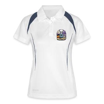 Pixel Halloween Gamer Dad - Women's Polo breathable - white/navy - Front