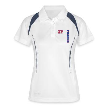 Sports supporters xv France Maillot de sports - Polo respirant Femme - blanc/marine - Devant