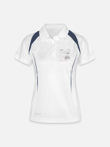 Nerd Astronomy Moon | Moon Map Space Travel - Women's Polo breathable - white/navy