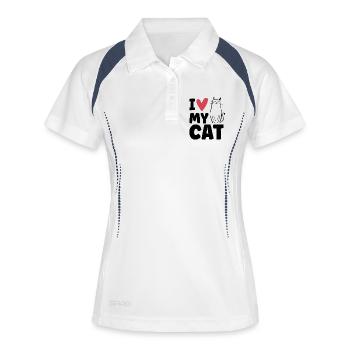 I Love My Cat - Pet Cat Animal Love - Women's Polo breathable - white/navy - Front