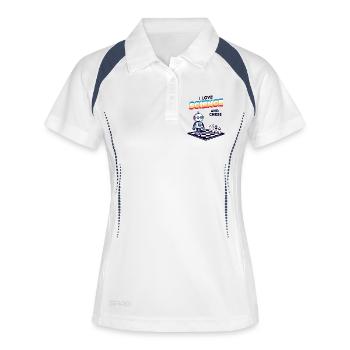 Science et échecs - Polo respirant Femme - blanc/marine - Devant